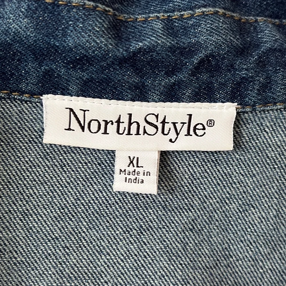 NorthStyle Knee-length Denim Jacket - Classic Blue - Picture 5 of 7